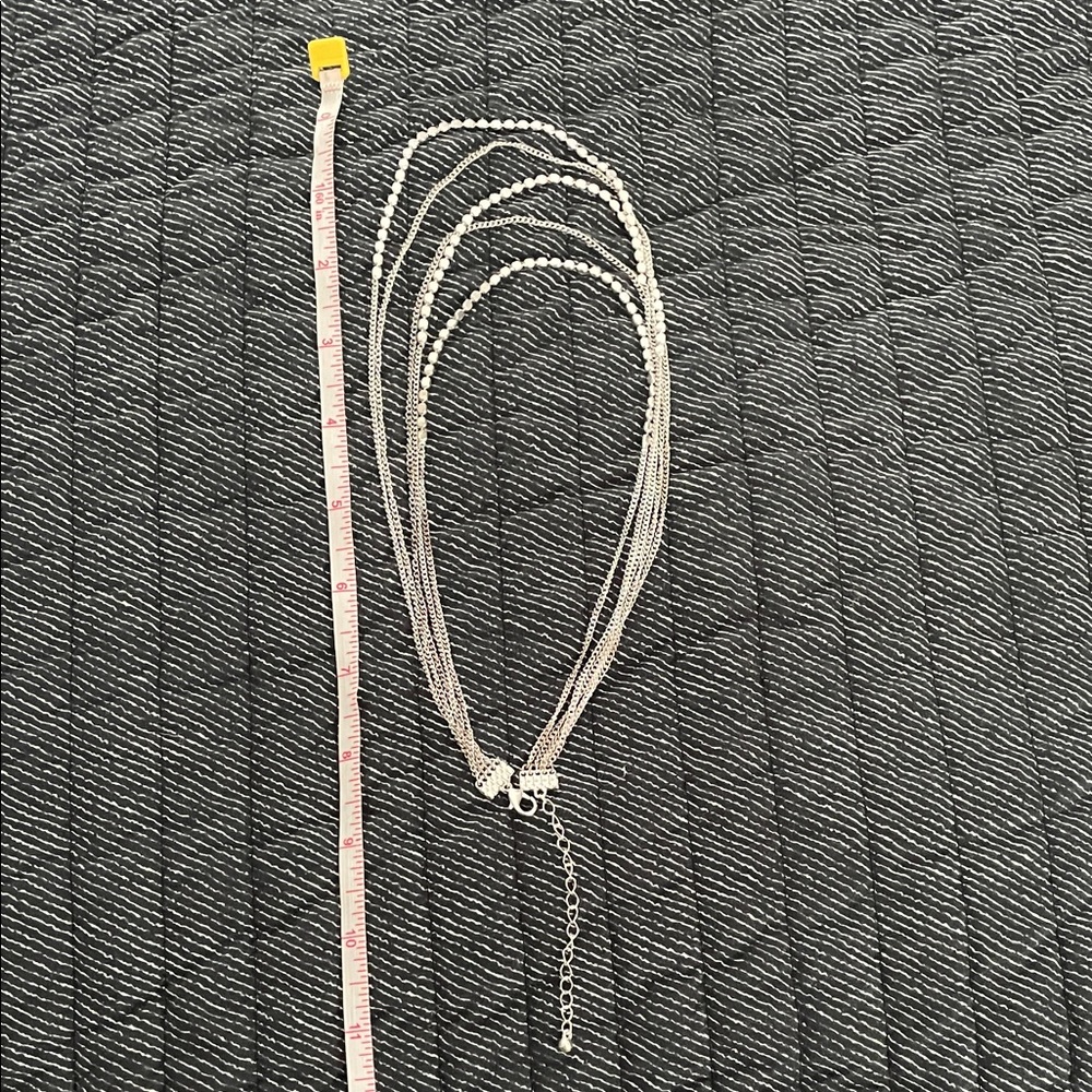 Elegant Silver Multi-Layer Necklace - Picture 4 of 5
